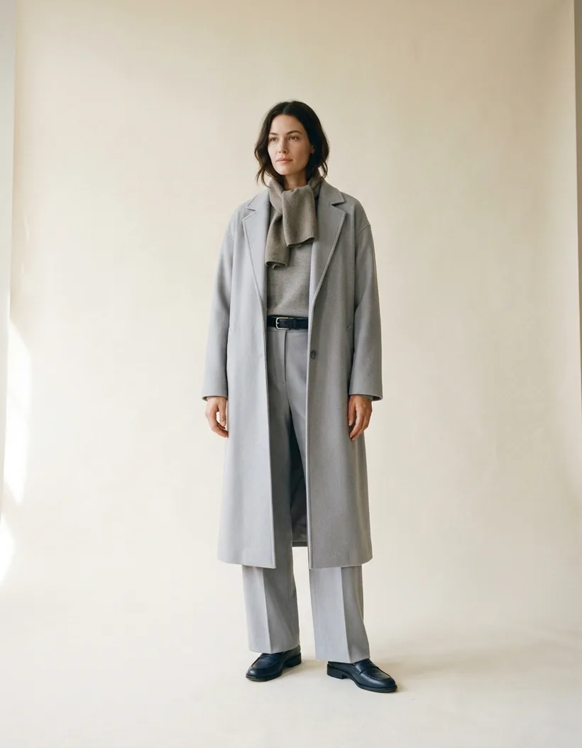An outfit in the Mouse Gray Harmony palette